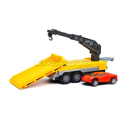 Машина "Кран эвакуатор" (свет, звук) в коробке