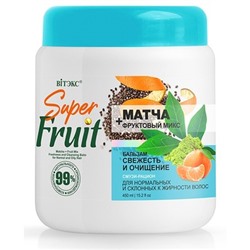 Бальзам для нормальных и склонных к жирности волос СВЕЖЕСТЬ И ОЧИЩЕНИЕ МАТЧА + фруктовый микс  450мл