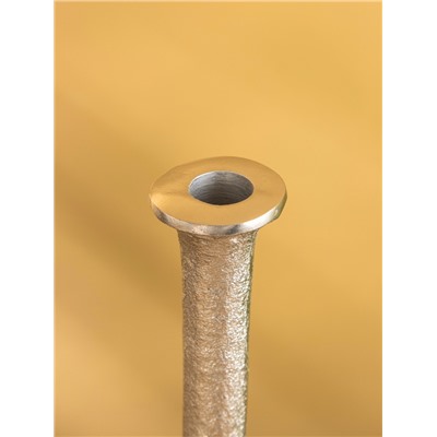 Подсвечник «Флейта», 37 см, алюминий, серебро