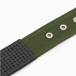 Ошейник «Комфорт», 60×4 см, ОШ 44-54 см, комбинированный, полиэстер, искусственная кожа, зелёный