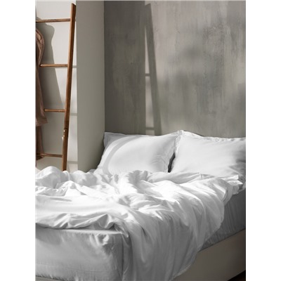 Простыня 1.5 спальная SL Home Tencel, 160×235 см, белая, тенсель