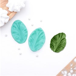 Молд кондитерский «Лист тропических растений», силикон, 2 шт., 6.5×4×2.3 см, МИКС
