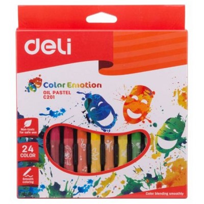 Пастель масляная 24цв EC20120 "Color Emotion" к/уп (410946) Deli