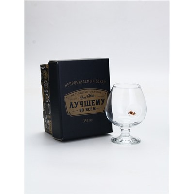 Бокал для коньяка «Непробиваемый», настоящему мужчине, 395 мл