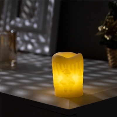 Светодиодная фигура «Свеча» 4.5×7.5×4.5 см, пластик, батарейки AG13×3 (в комплекте), свечение тёплое белое