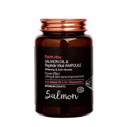521537 Farm Stay Ампульная сыворотка для лица с маслом лосося и пептидами / Salmon Oil & Peptide Vital Ampoule, 250 мл