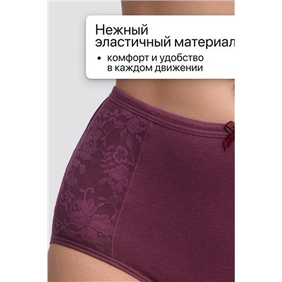 Трусы OIRO 3905 хлопковые с цветочным узором 3 шт НАТАЛИ, 1128622