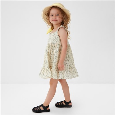 Сарафан для девочки MINAKU «Ромашки», цвет молочный, рост 140 см