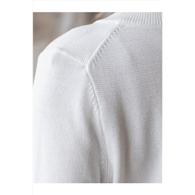 Кардиган c коротким рукавом вязаный из хлопка с акрилом VILATTE, 1229065