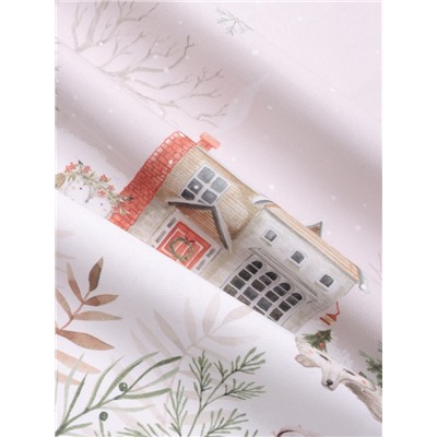 Дорожка новогодняя на стол «Этель» «Звери в городе» 40×147 ± 5 см, 100% хл, саржа 190 г/м²