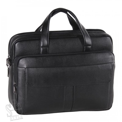 Портфель мужской кожаный 8074G black S-Style