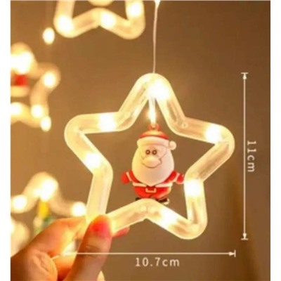 Гирлянда цветная новогодняя светодиодная Звёздочка, 300х60см, 220V