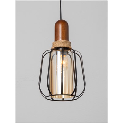 Светильник BayerLux «Вица», 1×40 Вт, Е27, черный, 18×18×30 см