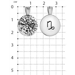Подвеска кулон знак зодиака Козерог серебро с фианитами и покрытием клиар 925 пробы п058рч Козерог