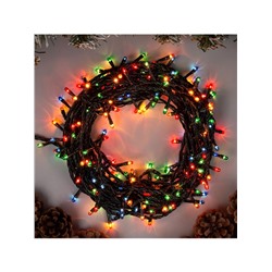 УЦЕНКА Гирлянда «Нить» 9 м, IP20, тёмная нить, 240 ламп, свечение мульти, 8 режимов, 220 В