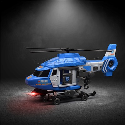 Вертолет "Полиция" (свет, звук) в коробке