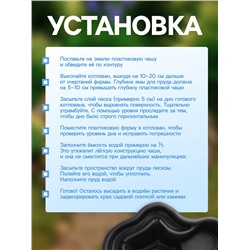 Пруд садовый пластиковый, 150 л, чёрный