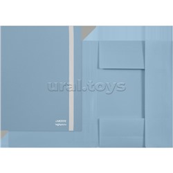 Папка с резинкой "SigNature" A4 (240х295х35 мм) 650 мкм, фактура ткань, сумеречно синяя