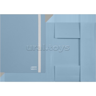 Папка с резинкой "SigNature" A4 (240х295х35 мм) 650 мкм, фактура ткань, сумеречно синяя