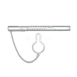 Запонки из серебра родированные 080007