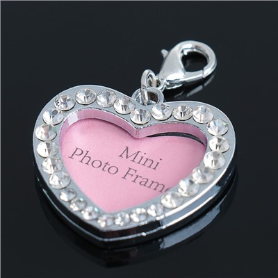 Адресник под записку «Сердечко», 3×3 см, металл, серебристый