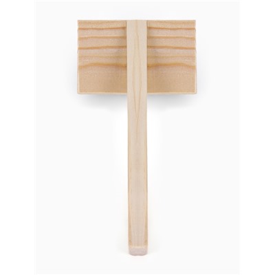 Щетка - пуходёрка ZOONIK, 85×55 мм, полукруглая, большая, дерево