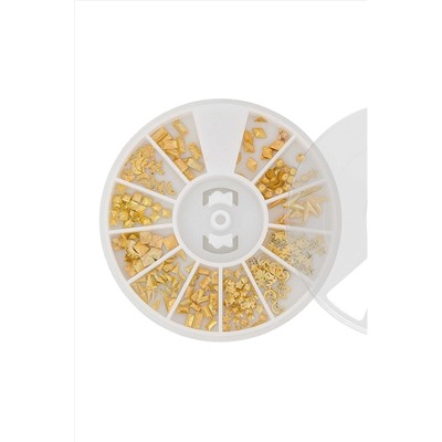 Nail Art Набор металлического декора для ногтей №16, золотистый KRISTALLER, 1107732