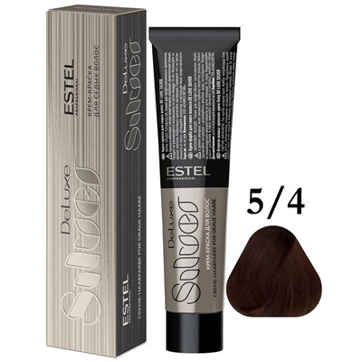 ЭстельDeLuxe Silver Крем-краска для волос 5/4 Светлый шатен медный 60 мл