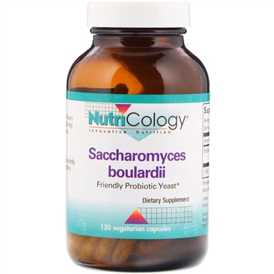 Nutricology, сахаромицеты Буларди, полезные пробиотические дрожжевые грибки, 120 вегетарианских капсул