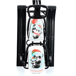 Игрушка Снегокат детский 503 "TWINS BABY" для двоих с двумя складными спинками (Панды маскарад)