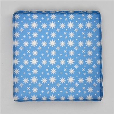 Коробка для печенья, кондитерская новогодняя упаковка «Снеговик», 21×21×3 см