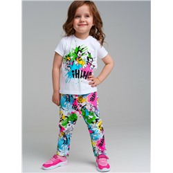 Брюки детские трикотажные для девочек, 2 пары в комплекте