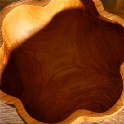 Салатник, 20×20×9 см, тиковое дерево