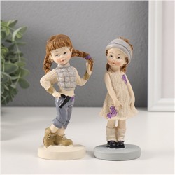 Фигурка полистоун «Девочка модница», 13×5.5×4 см, МИКС