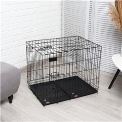 Клетка для собак 70×50×60 см, чёрная