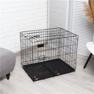 Клетка для собак 70×50×60 см, чёрная