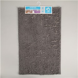 Коврик для дома Доляна «Букли длинные», 50×80 см, серый