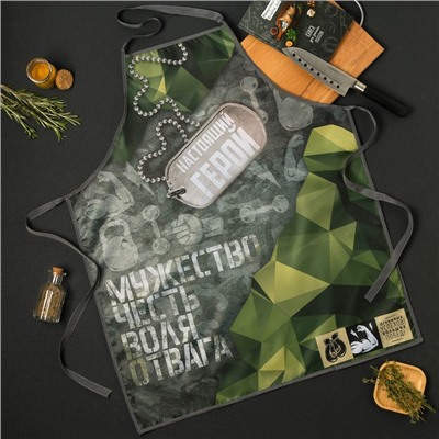 Фартук «100% мужик», 65×80 см,100% п/э, оксфорд 210 г/м²