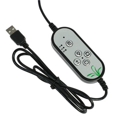 Фитосветильник для растений, светодиодный, 9 Вт, 250 мм, IP66, 5 В, USB, прищепка, таймер, биколорный
