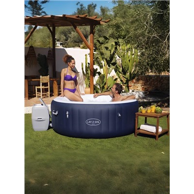 Спа – бассейн Miami EnergySense AirJet 4 Dark Blue, 180×66 см, фильтр-насос, тент, дозатор для химии, аэромассаж, круглый, 6001C Bestway