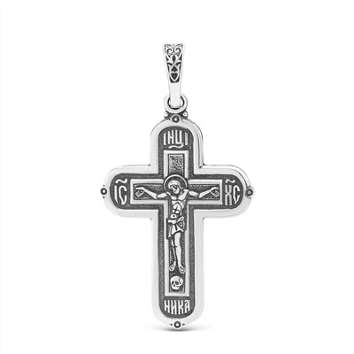 Крест из чернёного серебра - 4 см 925 пробы 00-0024ч