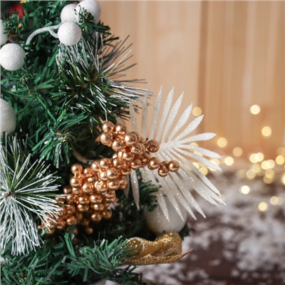 Искусственная ёлка настольная «Зимнее волшебство. Ветка ажурная», 30 см, ветки ПВХ отгибаются