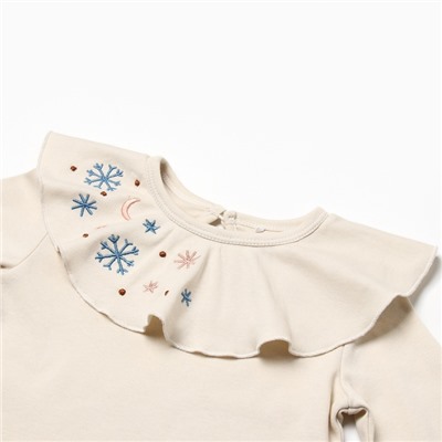 Кофточка с вышивкой «Крошка Я. Новогодние игрушки», рост 86-92 см