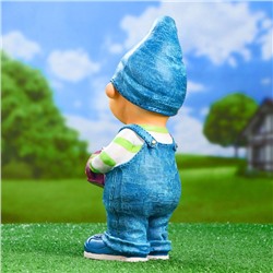 Садовая фигура из полистоуна «Мальчик-гном с лейкой», 33×13×13 см