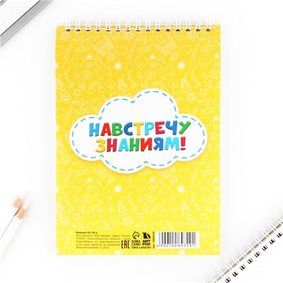 Блокнот А5, 40 л., на гребне «Выпускник удачи!»