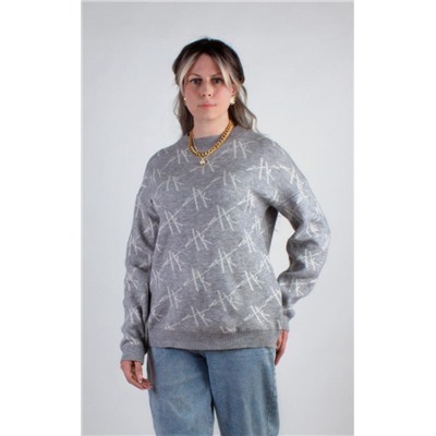 Джемпер Штрихи арт.1897 (Светло-серый)