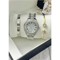 Подарочный набор для женщин часы, 2 браслета + коробка #22853318