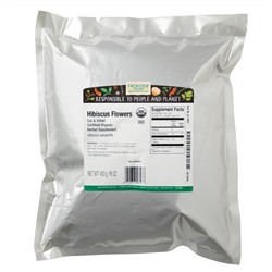 Frontier Natural Products, Organic Cut & Sifted Hibiscus Flowers, 16 oz (453 g)