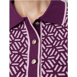 Платье жаккардовой вязки с кашемиром