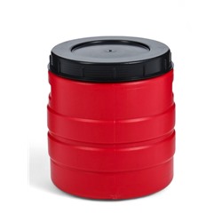 Бочка пищевая, 24 л, горловина 27 см, пластиковая, с крышкой, МИКС